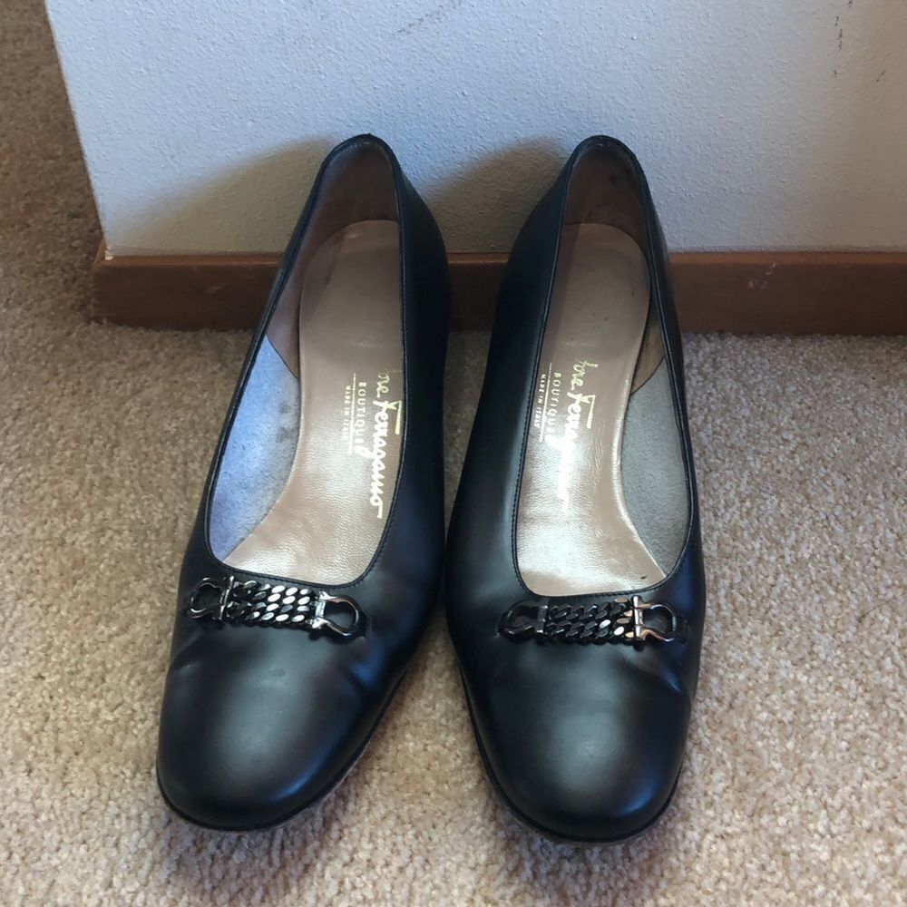 Salvatore Ferragamo Blk Heels